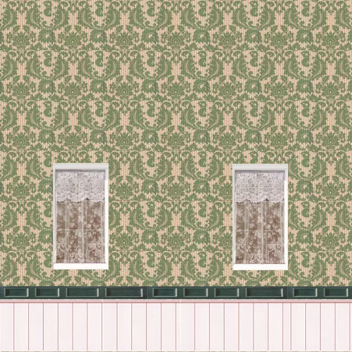 Western Dress Shop Wall 2 With 2 Windows main texture preview