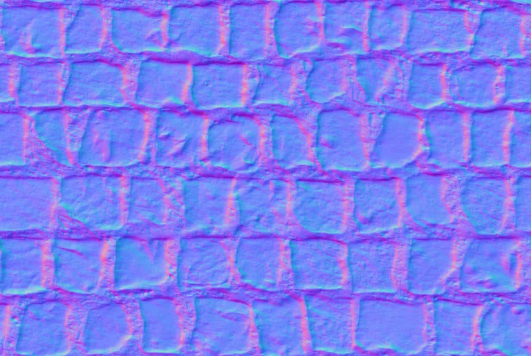 Normal Map for Ground Cobblestone4