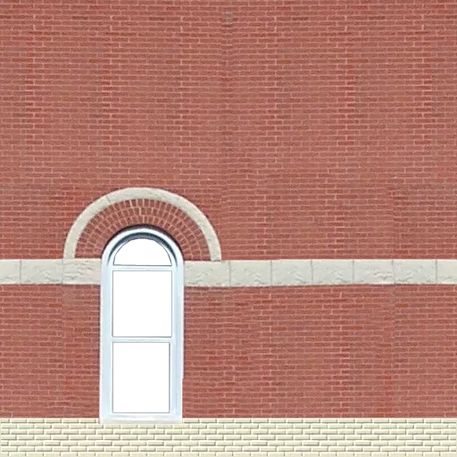 Alpha / Mask for Brick City Building Wall 3 With 1 Window