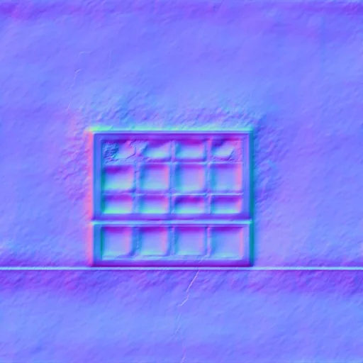 Normal Map for Dirty Wall1 With Window Broken