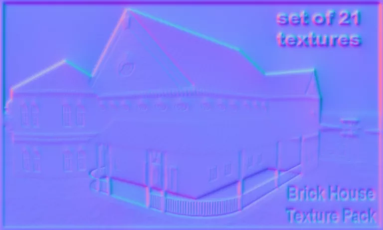 Normal Map for Sign Brick House Textures