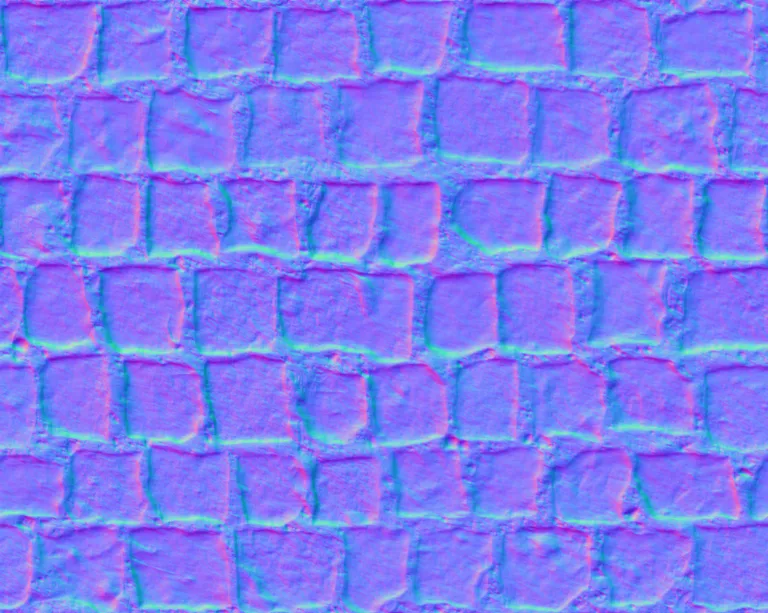 Normal Map for Ground Cobblestone5