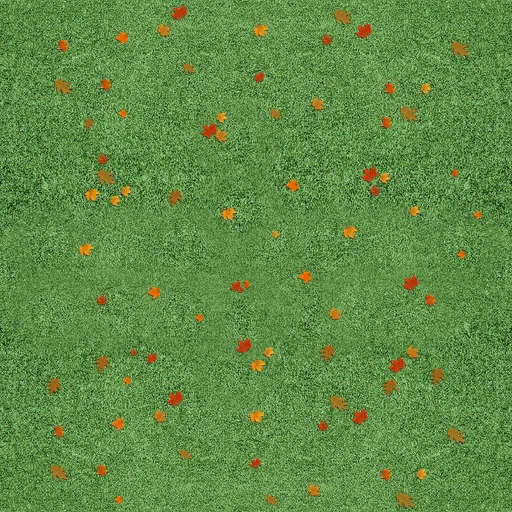 Free Formal Garden Grass Autumn Leaves main texture preview
