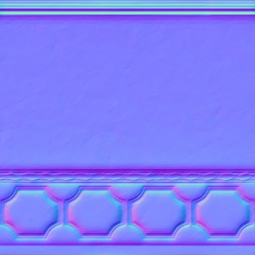 Normal Map for Wall Cream Chair Rail And Molding