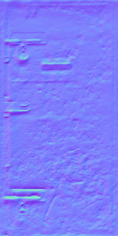 Normal Map for Door Steel Black