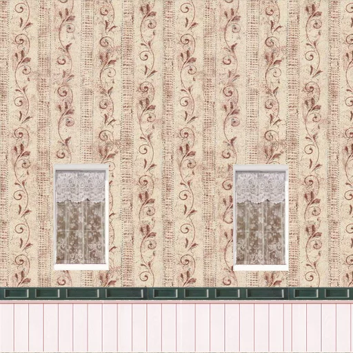 Western Dress Shop Wall 6 With 2 Windows main texture preview
