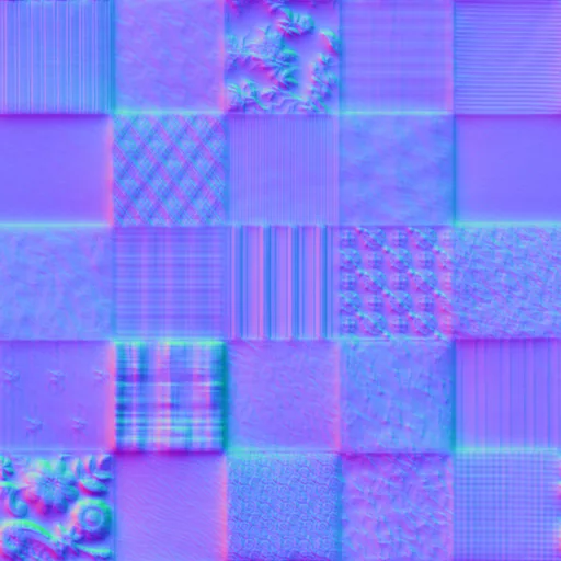 Normal Map for Bt Patchwork Pink Blue By Linda Kellie