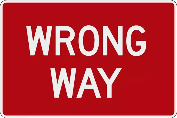 Road Wrong Way Sign main texture preview