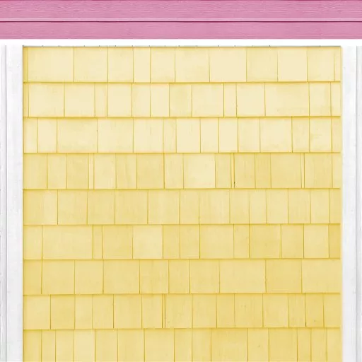 Yellow Shingled Siding With Pink Upper main texture preview