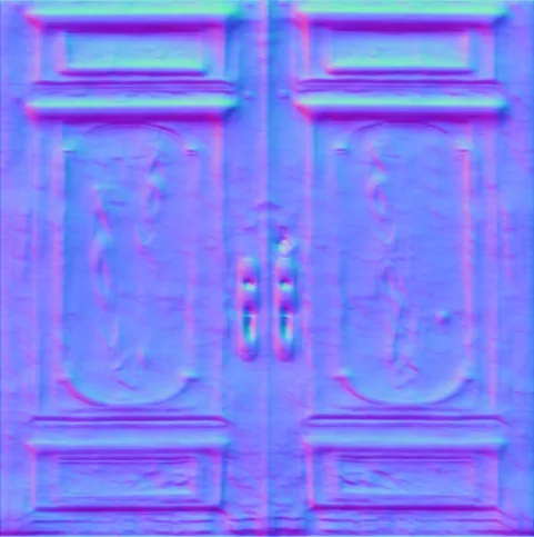 Normal Map for Jacey Gothic Door Black Hardware