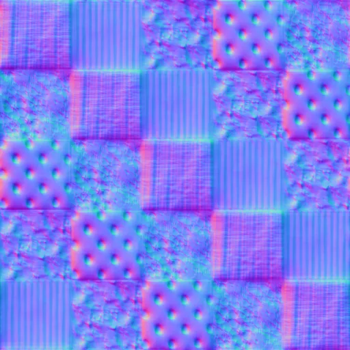 Normal Map for Bt Patchwork Purple By Linda Kellie
