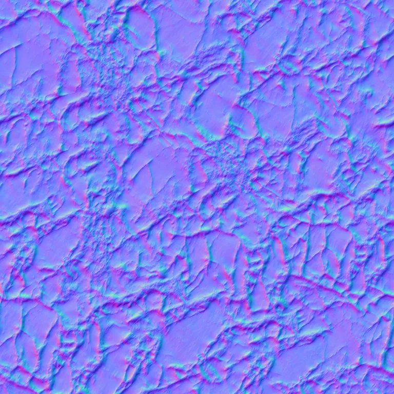 Normal Map for Cc0 Crackly Mud Diffuse