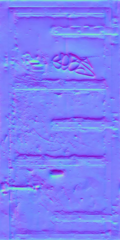 Normal Map for Door Metal Green Secure