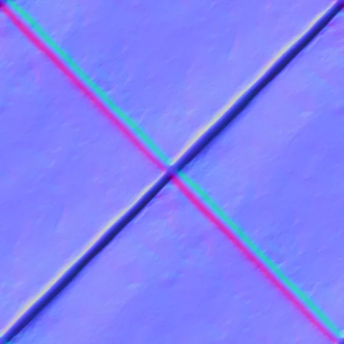 Normal Map for Copyleft Tile, Floor, Worn (Diagonal) 44,5Cm