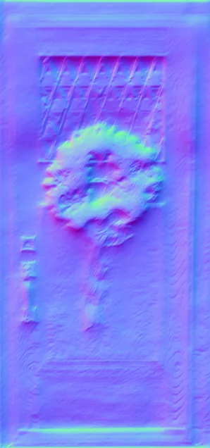 Normal Map for Holiday House Door