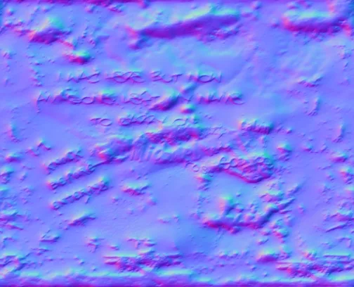 Normal Map for Dirty Rusted Metal Stall Wall8