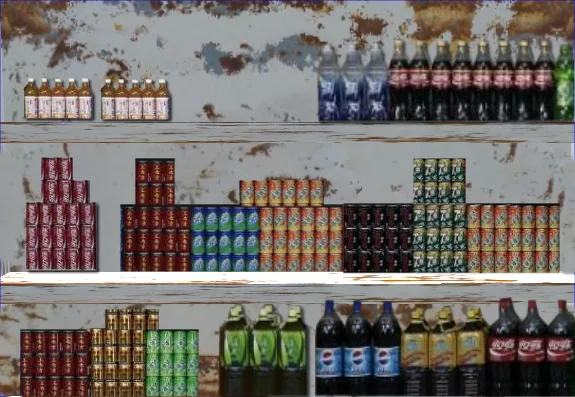 Supermarket Shelf Sodas main texture preview