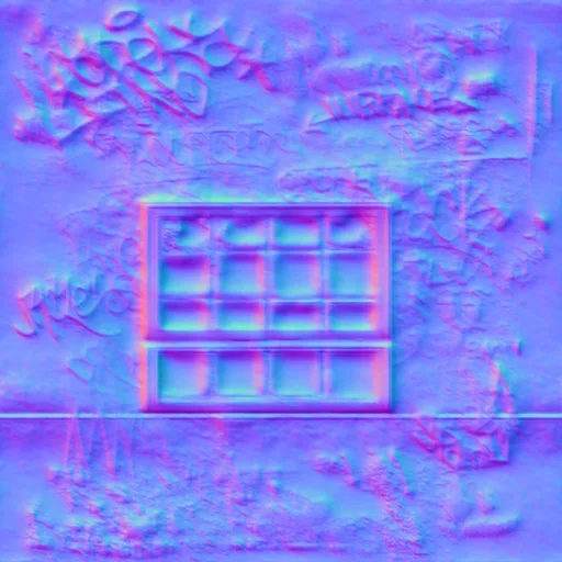 Normal Map for Dirty Wall6 With Window Broken