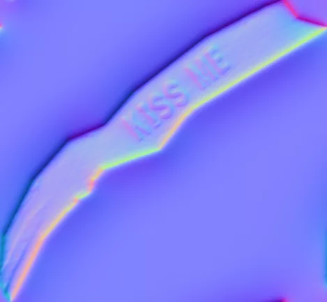 Normal Map for Chocolate Drop Tag