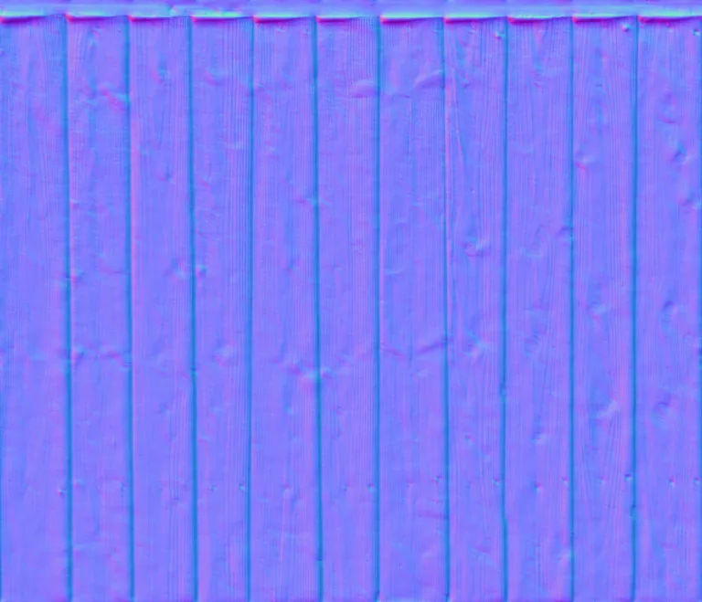 Normal Map for Fence Wood Charcoal