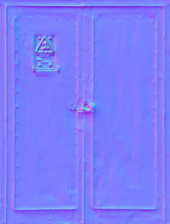 Normal Map for Doors Wood Danger