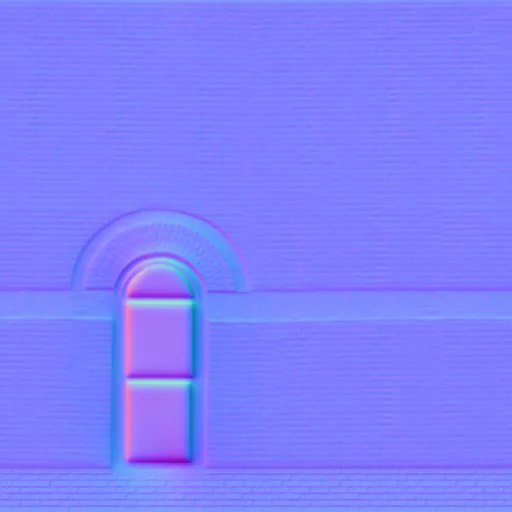 Brick City Building Wall 3 With 1 Window main texture preview