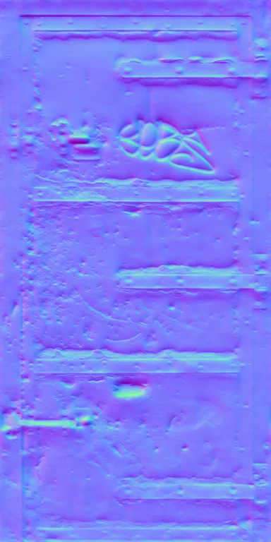 Normal Map for Door Metal Green Secure
