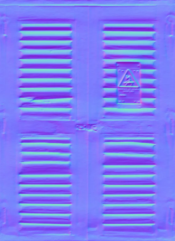 Normal Map for Doors Wood Keep Out
