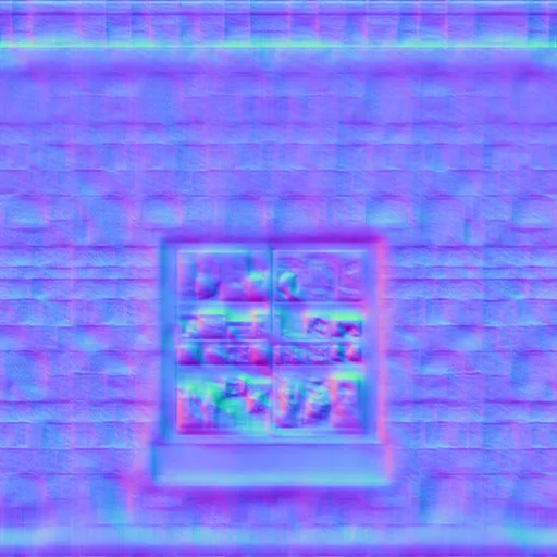 Normal Map for Dirty3 Wall2 With Store Window5