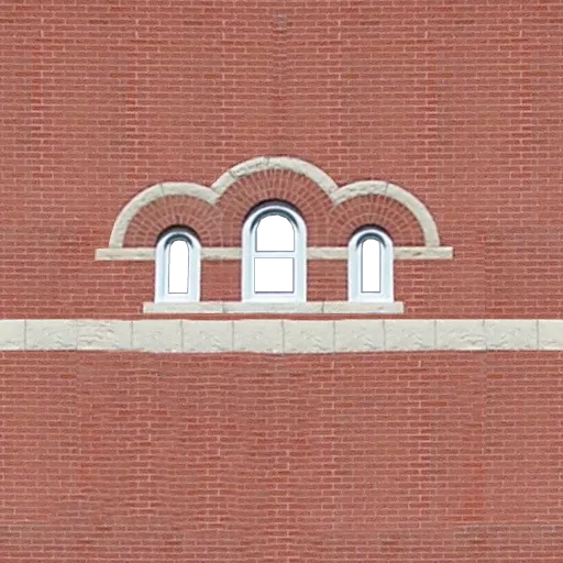 Alpha / Mask for Brick City Building Wall 1 With Triple Windows