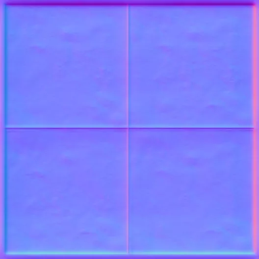 Normal Map for Brown Cement Dirty Tiles Border