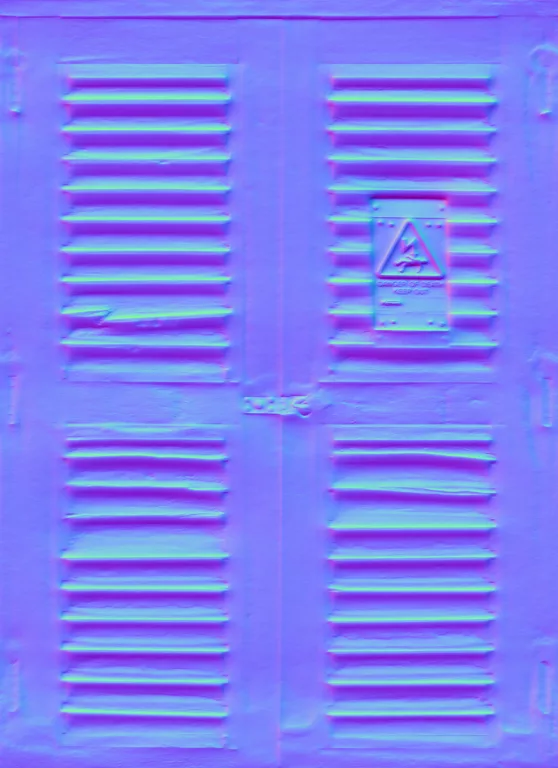 Normal Map for Doors Wood Keep Out