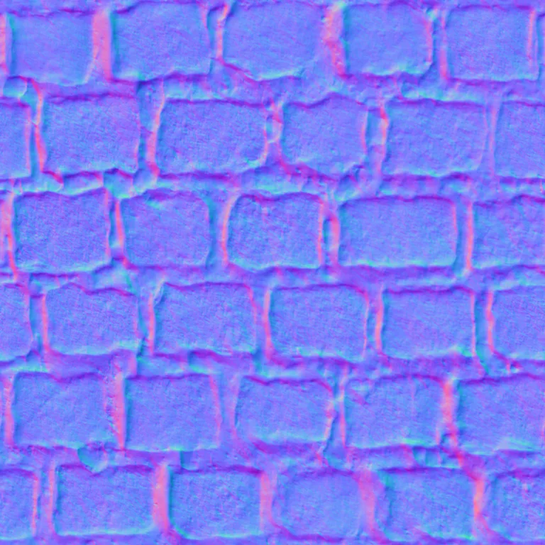 Normal Map for Ground Cobblestone3