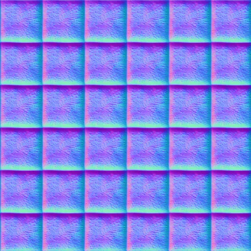 Normal Map for Texture Country Glass Tile Blue By Linda Kellie