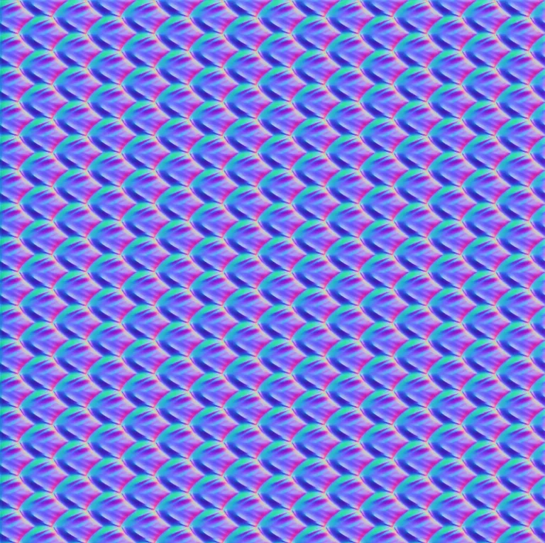 Normal Map for Green Tileable Scales