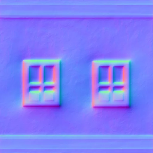 Normal Map for Autumn House Siding 3 With Windows