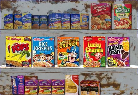 Supermarket Shelf Boxed Foods main texture preview