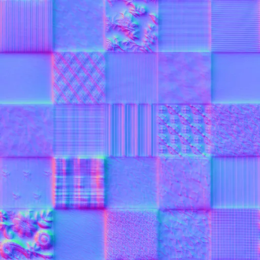 Normal Map for Bt Patchwork Pink Blue By Linda Kellie