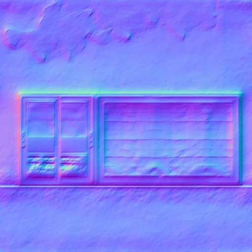 Normal Map for Dirty Wall13 With Windows