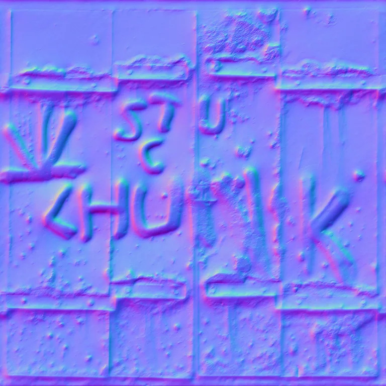 Normal Map for Doors Metal Secure Rusted