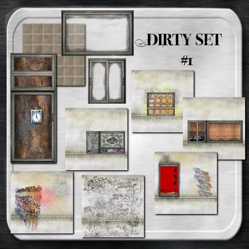 Sign Dirty Texture Set1 main texture preview