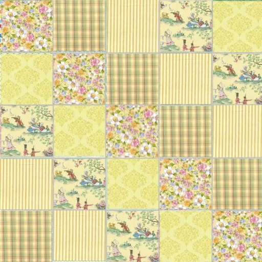Bt Patchwork Yellow By Linda Kellie main texture preview