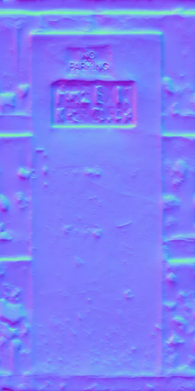 Normal Map for Door Steel Fire Exit Rustic