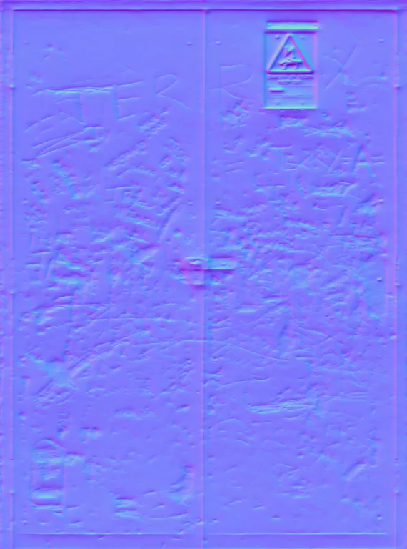 Normal Map for Doors Metal Power Scratched