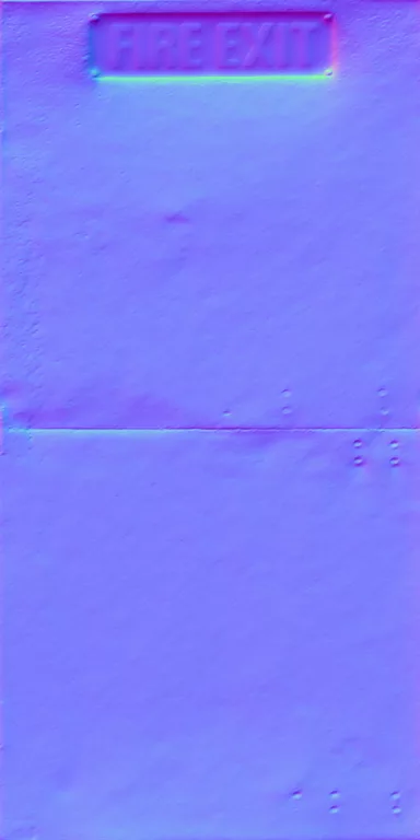 Normal Map for Door Metal Fire Exit