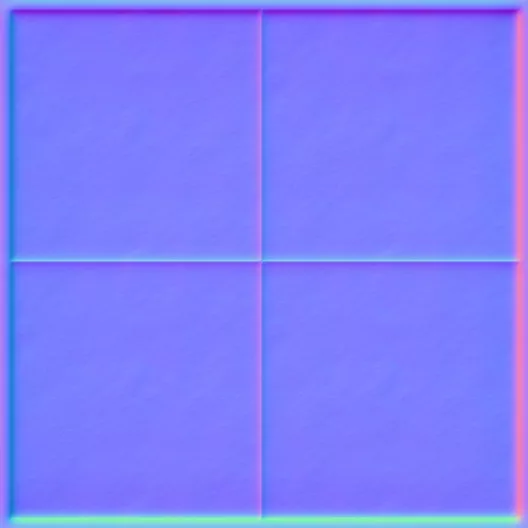 Normal Map for Brown Cement1 Tiles Border