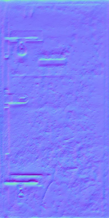 Normal Map for Door Steel Black