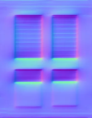 Normal Map for Autumn House Window Outside