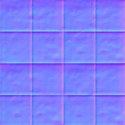 Normal Map for Brown Cement Dirty Tiles