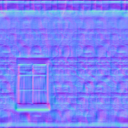 Dirty3 Wall2 With Single Window Green Curtain main texture preview